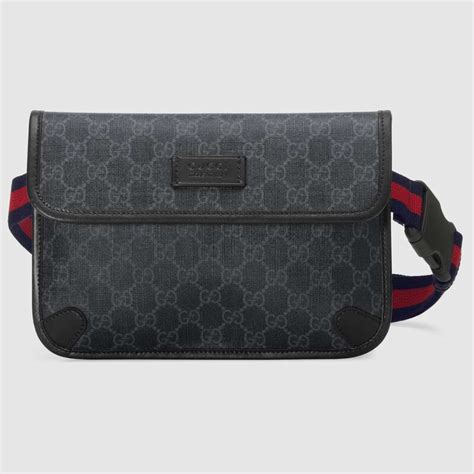 GG belt bag in black GG Supreme 